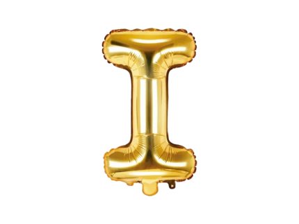 Balon foliowy Litera I 35 cm złoty
